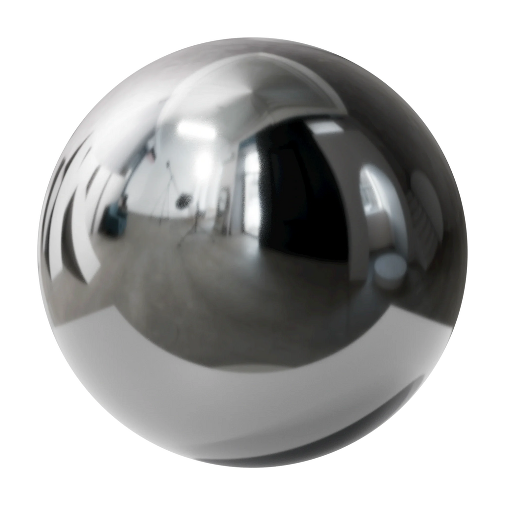 Polished Steel Metal PBR Texture - Sphere Swatch Preview | Superellipse