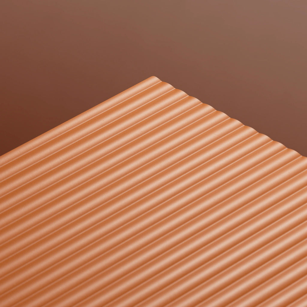 Concave Fluted Papaya Orange Plastic PBR Texture - Example Scene Visualization | Superellipse