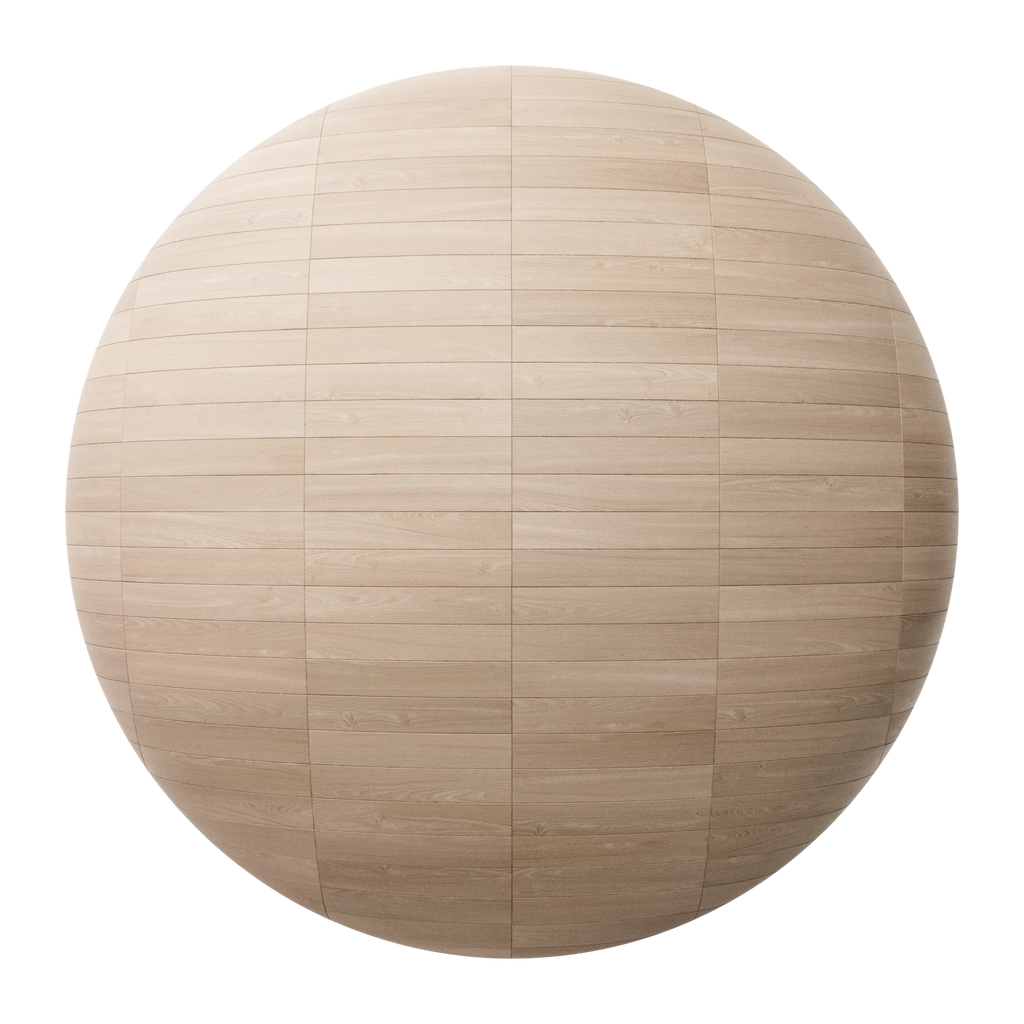 Beech Stack Bond Parquet Wood Floor PBR Texture - Sphere Swatch Preview | Superellipse