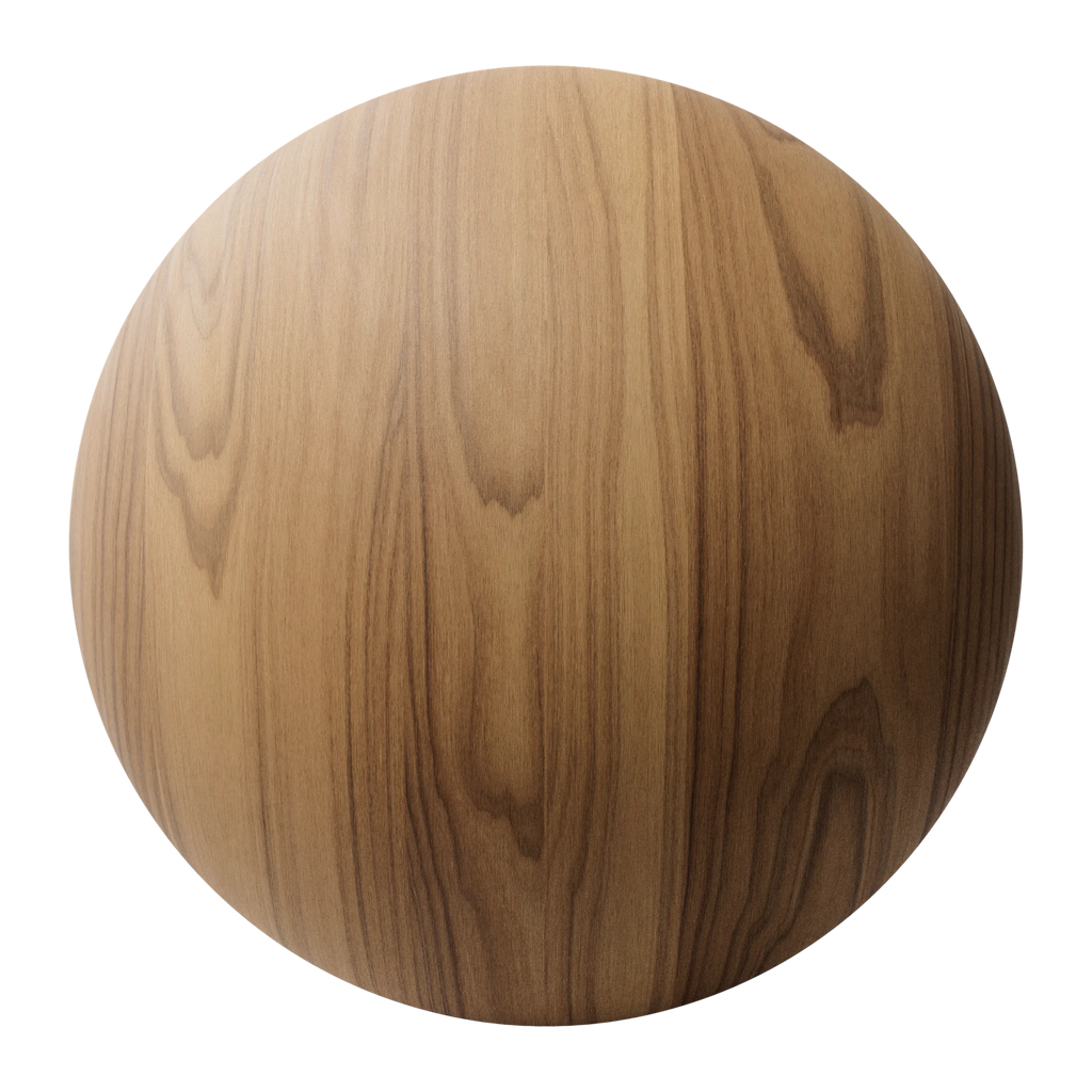 Oak Crown Cut Bonded Wood Veneer PBR Texture - Sphere Swatch Preview | Superellipse