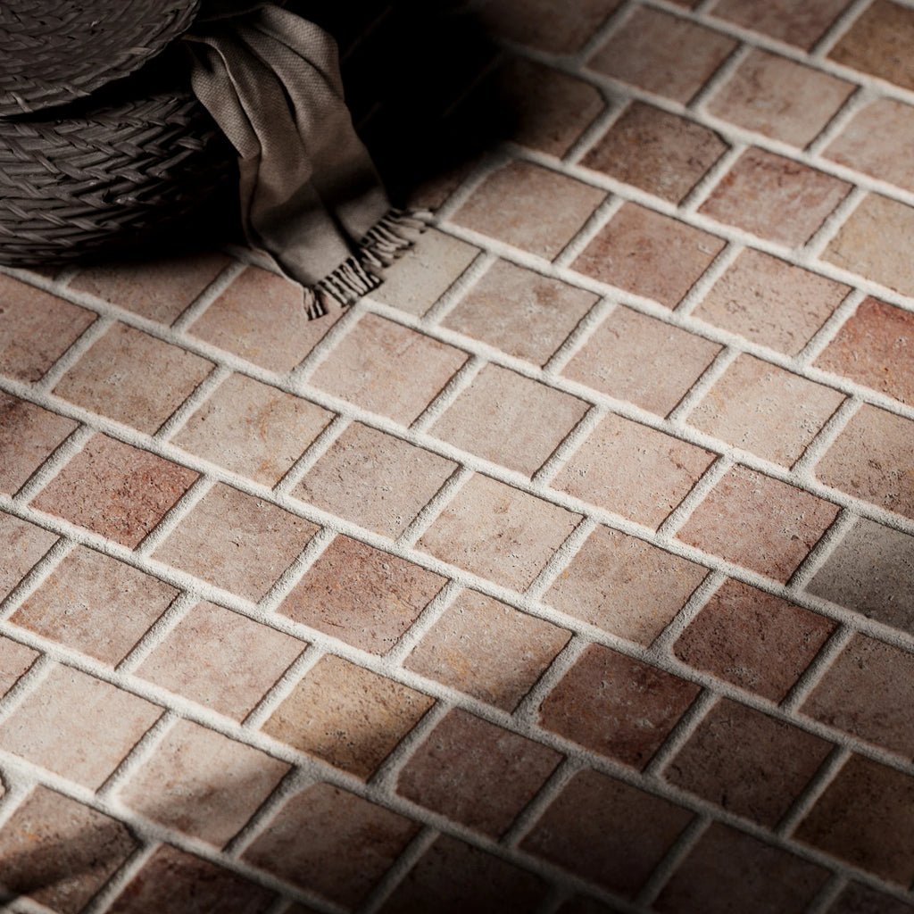 Mediterranean Terracotta Large Square Tiles PBR Texture - Example Scene Visualization | Superellipse