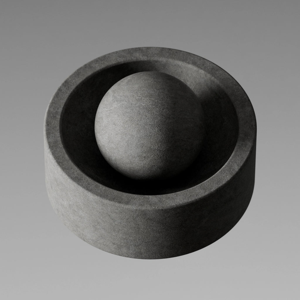 Portugal Grey Sandblasted Limestone PBR Texture - Example Scene Visualization | Superellipse