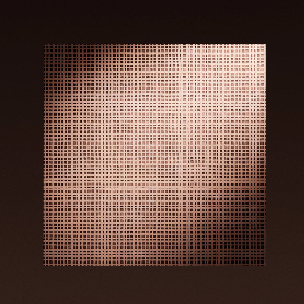 Artisan Geometric Etched Copper Panel PBR Texture - Example Scene Visualization | Superellipse