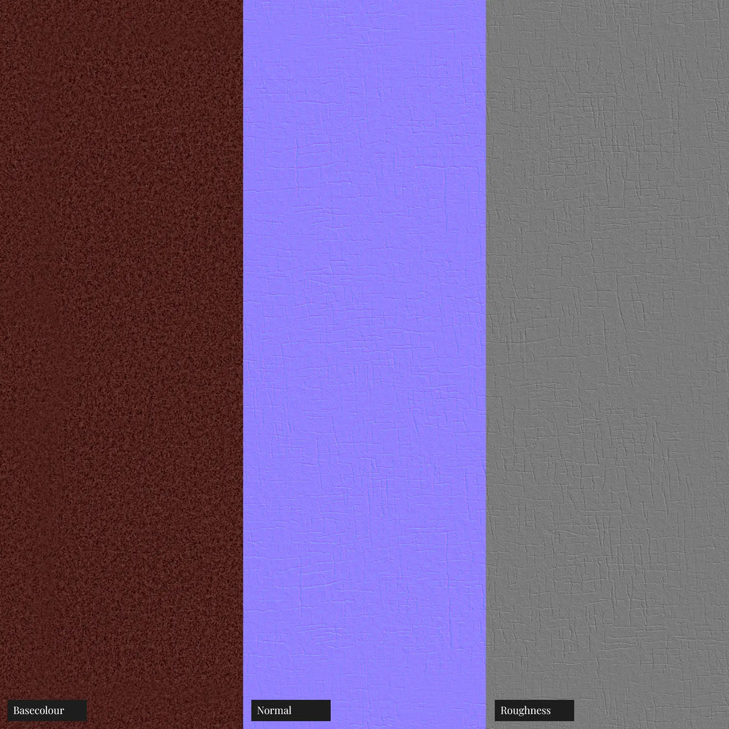 Mycelium Leather Cork Grain Oxblood PBR Texture - Example Scene Visualization | Superellipse