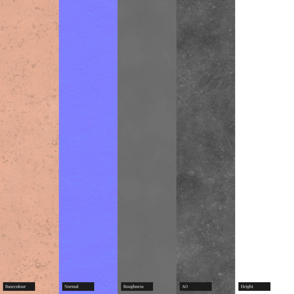 Aged Cast Copper Metal PBR Texture - Example Scene Visualization | Superellipse