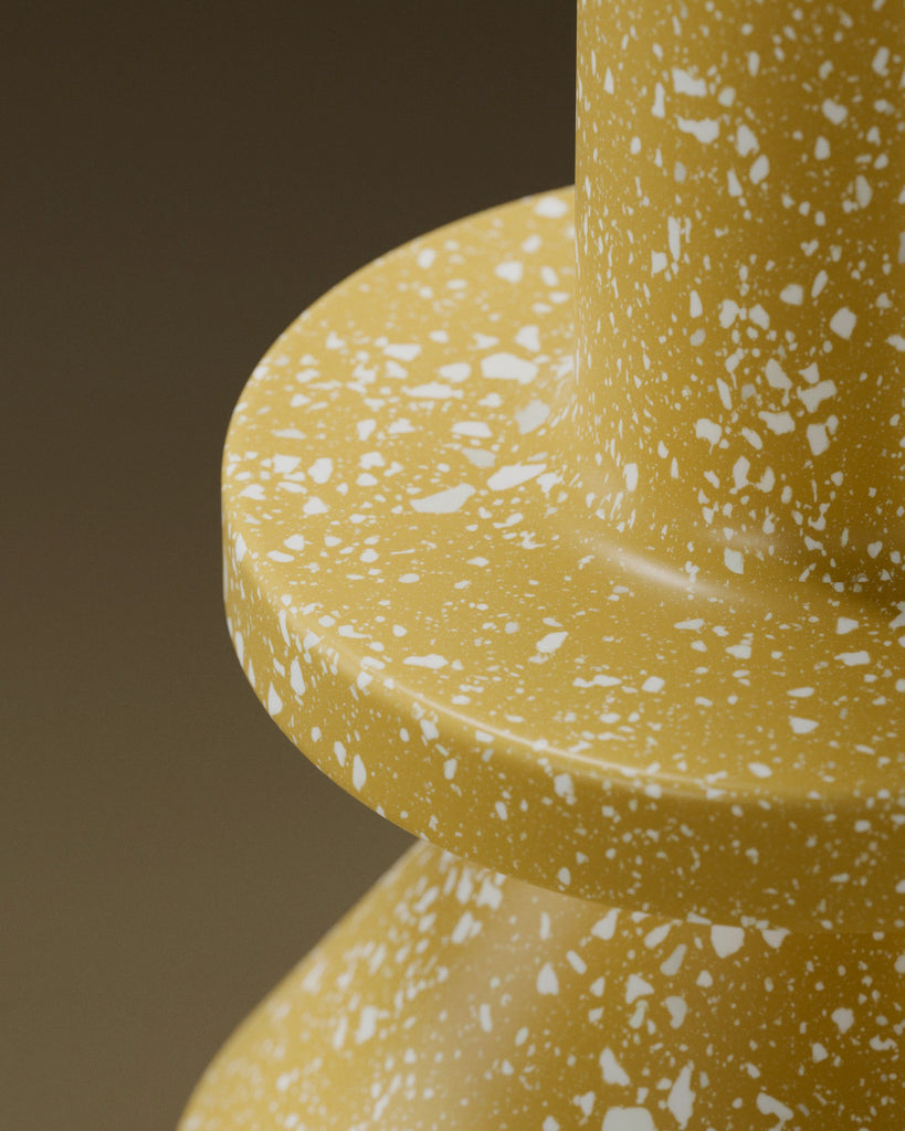 Dandelion Yellow Terrazzo Plastic PBR Texture - Example Scene Visualization | Superellipse