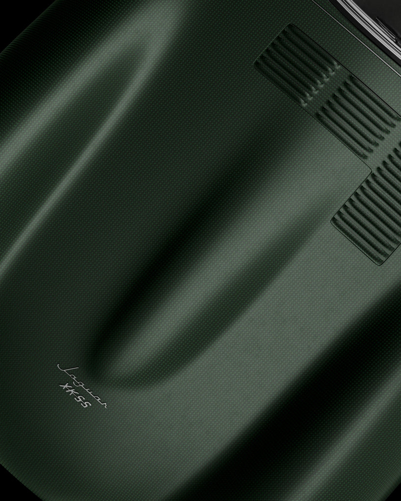 Carbon Fiber Matte Plain Weave Emerald Green PBR Texture - Example Scene Visualization | Superellipse
