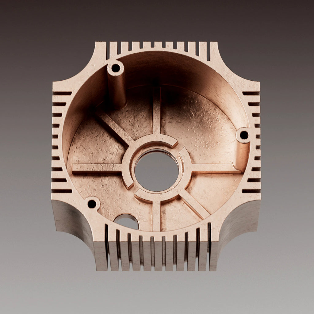 Aged Cast Copper Metal PBR Texture - Example Scene Visualization | Superellipse