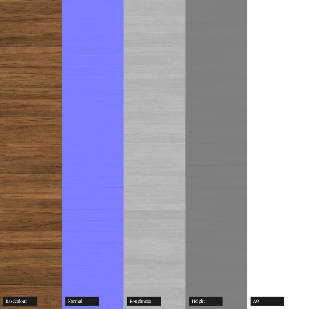 Teak Stack Bond Parquet Wood Floor PBR Texture - Example Scene Visualization | Superellipse