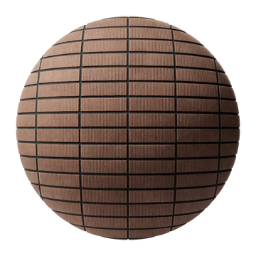 Old Mill Red Grooved Brick Stack Bond PBR Texture - Sphere Swatch Preview | Superellipse