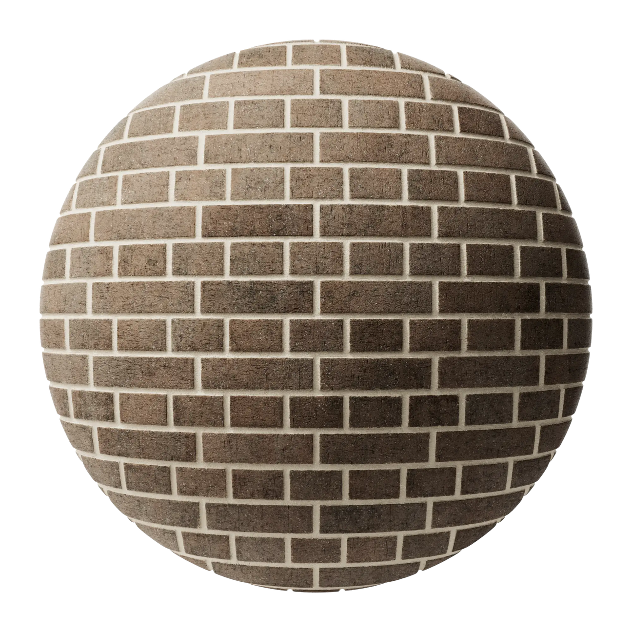 Yorkshire Clinker Wirecut Brick English Bond PBR Texture - Sphere Swatch Preview | Superellipse