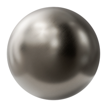 Fine Crosshatch Brushed Titanium Metal PBR Texture - Sphere Swatch Preview | Superellipse
