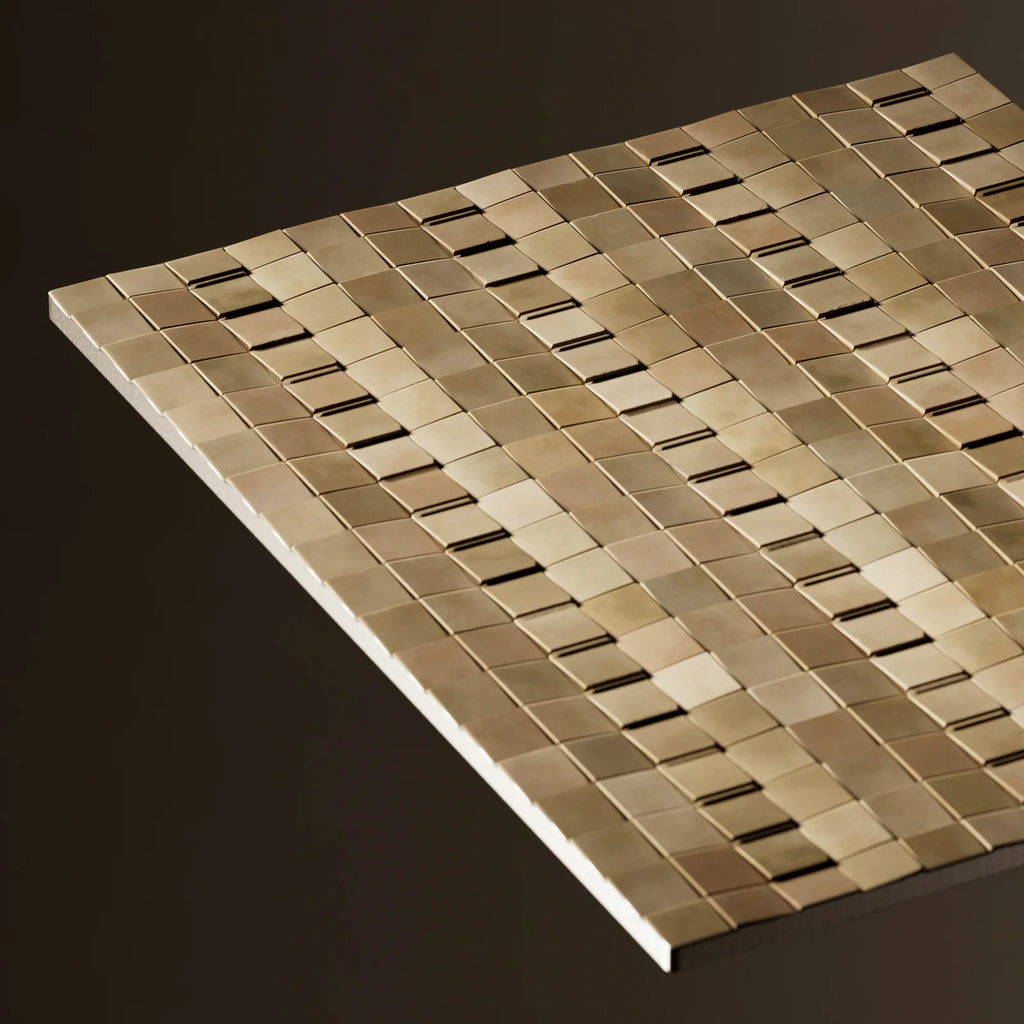 Oxidised Brass 3D Metal Panel PBR Texture - Example Scene Visualization | Superellipse