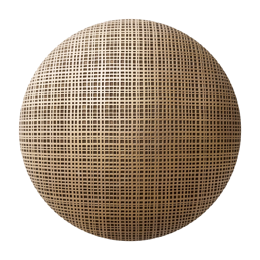 Artisan Geometric Etched Brass Panel PBR Texture - Sphere Swatch Preview | Superellipse