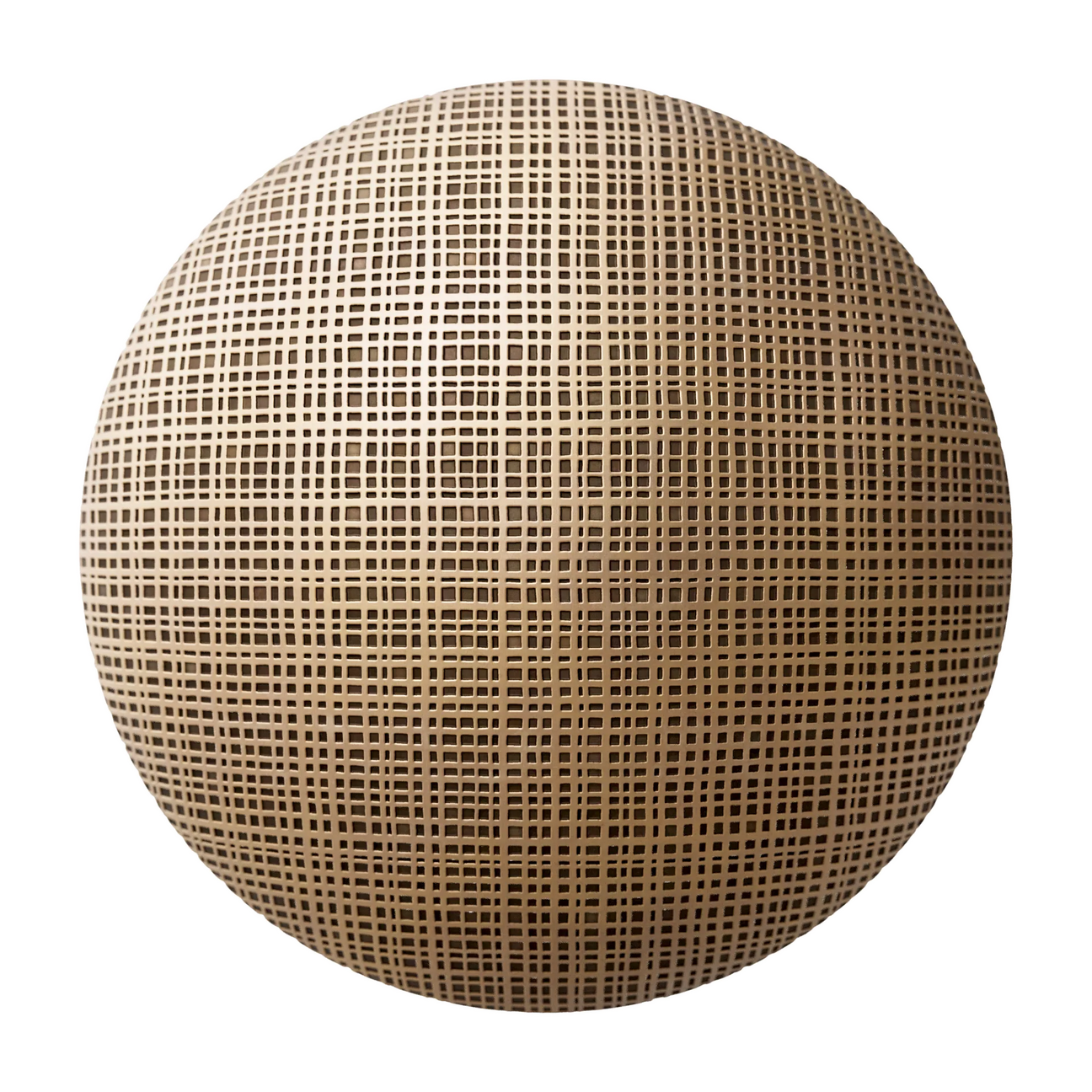 Artisan Geometric Etched Brass Panel PBR Texture - Sphere Swatch Preview | Superellipse