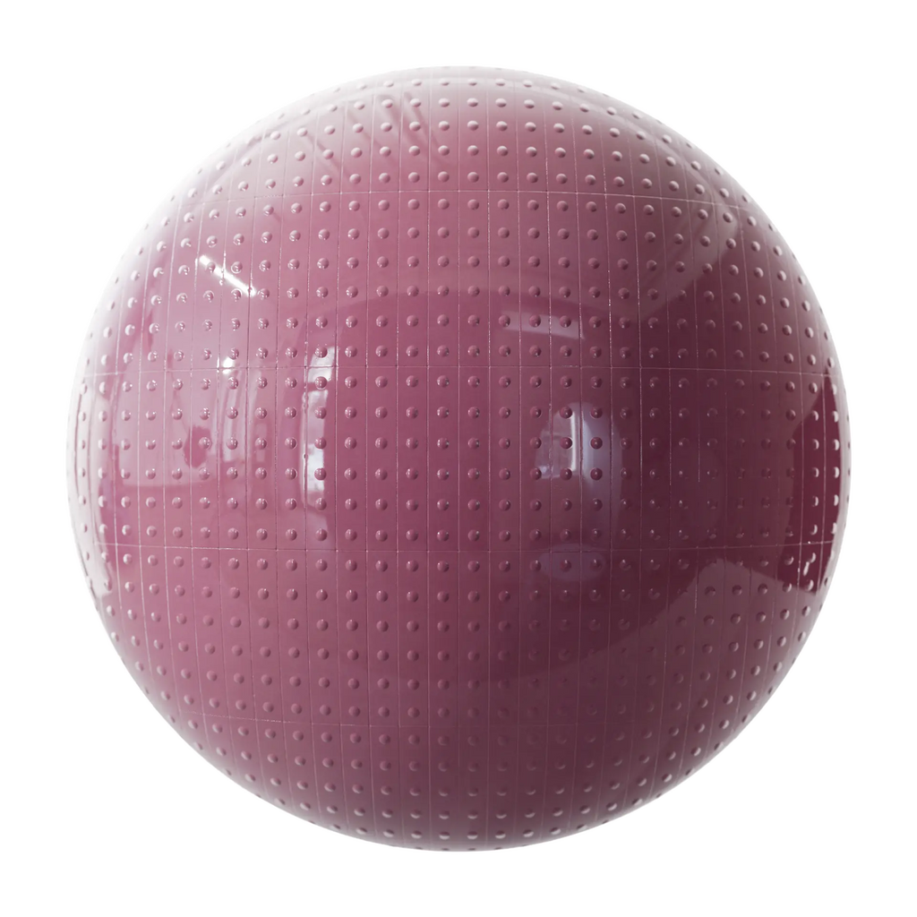 Studded Mulberry Slim Tile PBR Texture - Sphere Swatch Preview | Superellipse