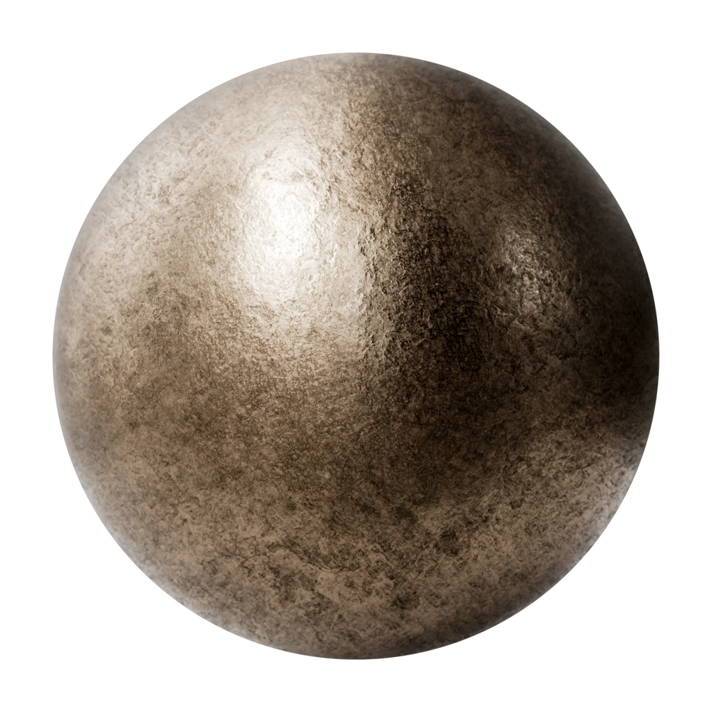 Worn Aged Bronze Metal PBR Texture - Sphere Swatch Preview | Superellipse