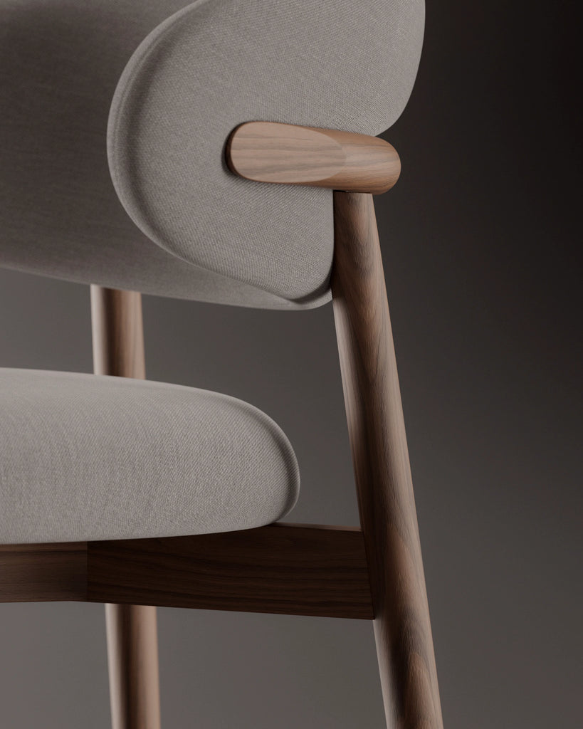 Walnut Cathedral Grain Wood Veneer PBR Texture - Example Scene Visualization | Superellipse