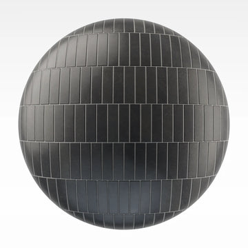 Offset Matte Graphite Tile PBR Texture - Sphere Swatch Preview | Superellipse