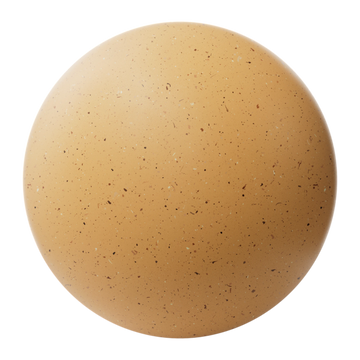 Sunflower Yellow Ceramic Terrazzo Small Aggregates PBR Texture - Sphere Swatch Preview | Superellipse