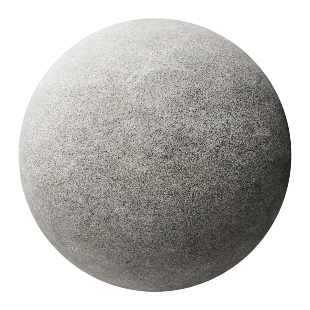 Ash Grey Sandblasted Limestone PBR Texture - Sphere Swatch Preview | Superellipse
