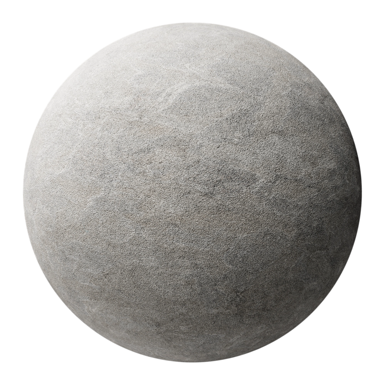 Ash Grey Sandblasted Limestone PBR Texture - Sphere Swatch Preview | Superellipse