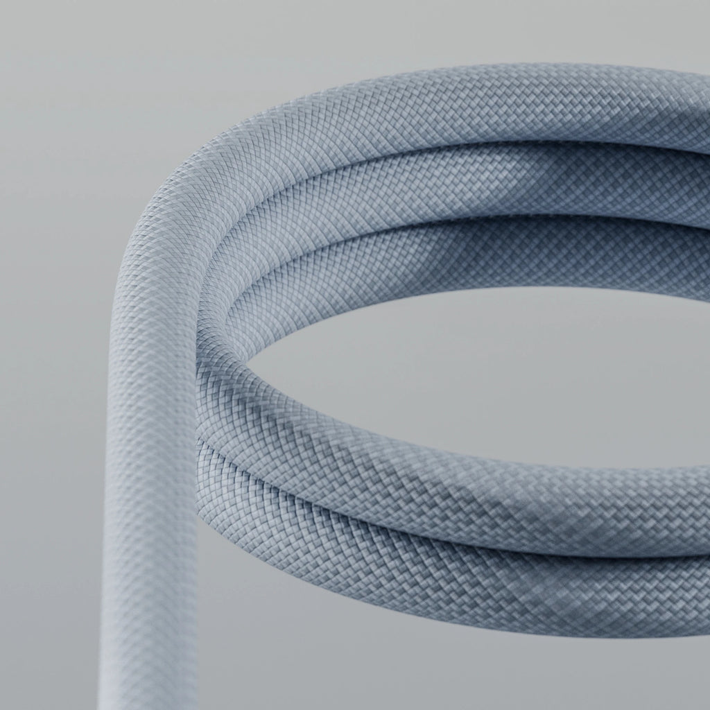 Blue iMac Nylon Braided Cord PBR Texture - Example Scene Visualization | Superellipse