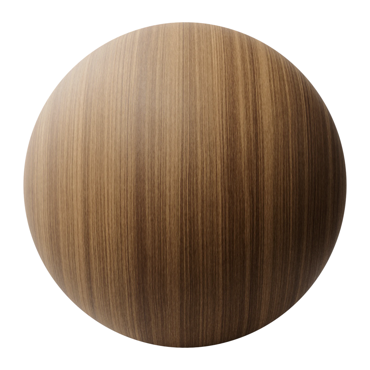 Teak Rift Sawn Veneer Wood PBR Texture - Sphere Swatch Preview | Superellipse