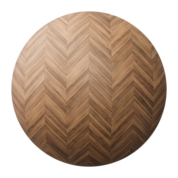 Teak Chevron Parquet Wood Floor PBR Texture - Sphere Swatch Preview | Superellipse