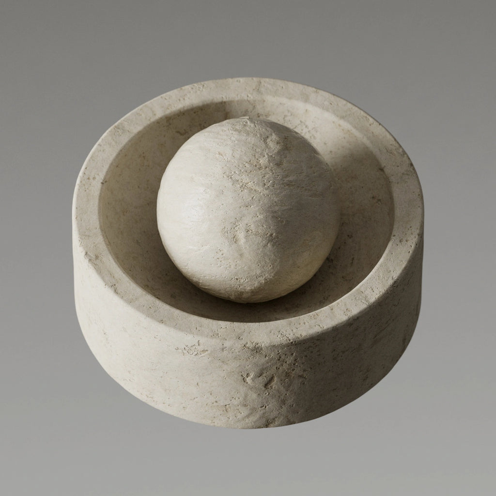 Moca Creme Unfinished Limestone PBR Texture - Example Scene Visualization | Superellipse