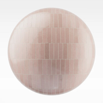 Zellige Soft Lilac Offset Tile PBR Texture - Sphere Swatch Preview | Superellipse