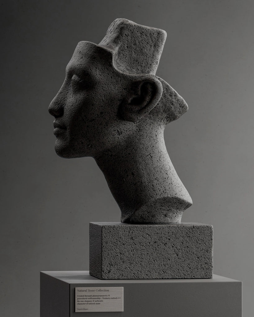 Portugal Grey Fine Pit Limestone PBR Texture - Example Scene Visualization | Superellipse