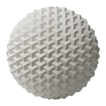 3D Tessellated Grid Textured Plastic PBR Texture - Sphere Swatch Preview | Superellipse