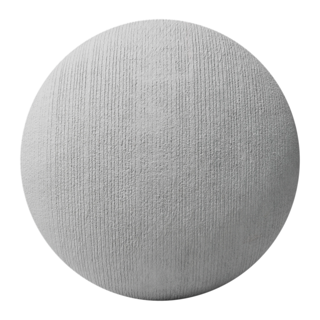 Straight Combed Poured Grey Concrete PBR Texture - Sphere Swatch Preview | Superellipse