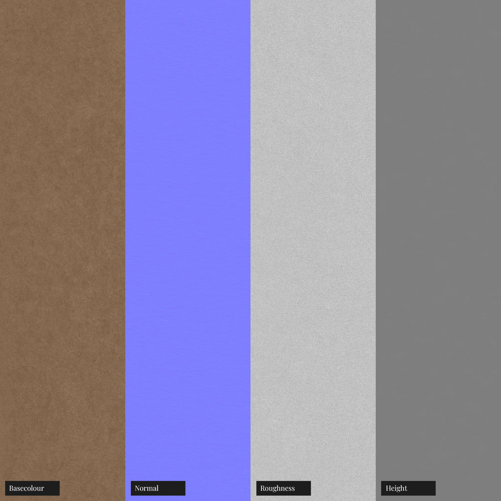 Takeo Plain Japanese Kraft Paper PBR Texture - Example Scene Visualization | Superellipse