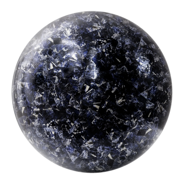 Sodalite Blue Honed Granite Slab PBR Texture - Sphere Swatch Preview | Superellipse