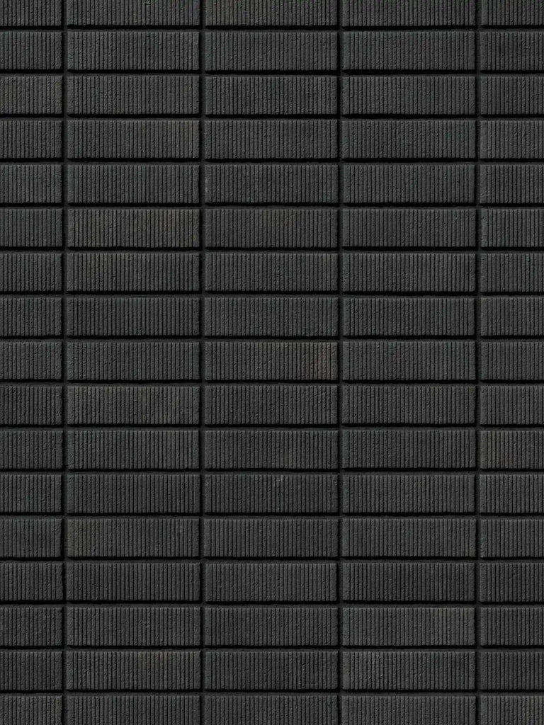 Grooved Dark Ash Brick Stack Bond PBR Texture - Example Scene Visualization | Superellipse