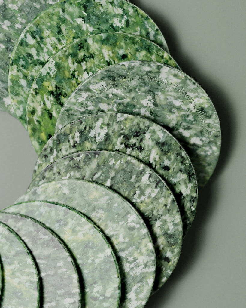 Designer Recycled LDPE Plastic Green PBR Texture - Example Scene Visualization | Superellipse