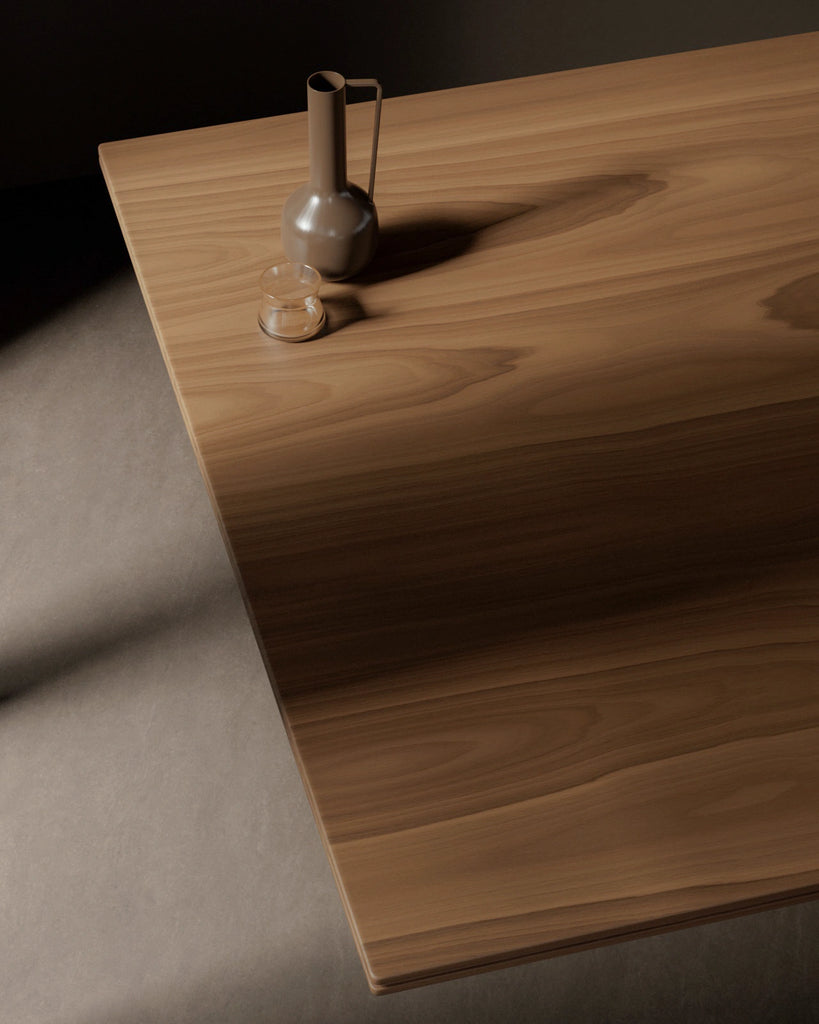 Walnut Crown Cut Veneer Oiled Finish PBR Texture - Example Scene Visualization | Superellipse