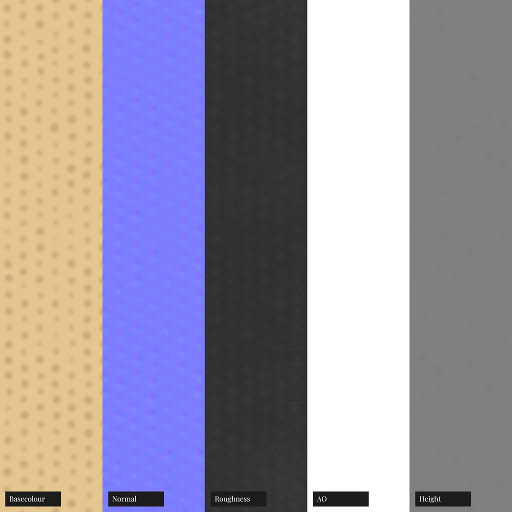 Ball Pein Hammered Gold Metal PBR Texture - Example Scene Visualization | Superellipse