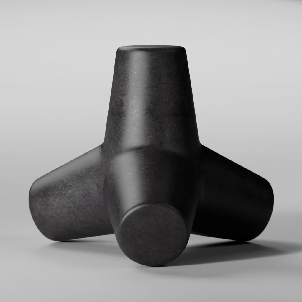 Black Pigmented Cast Concrete PBR Texture - Example Scene Visualization | Superellipse