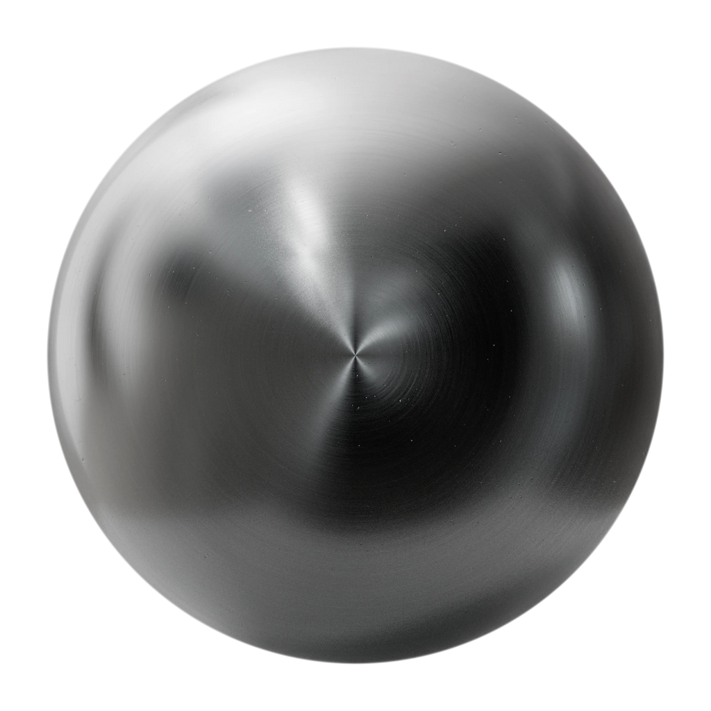 Radial Brushed Steel Metal PBR Texture - Sphere Swatch Preview | Superellipse