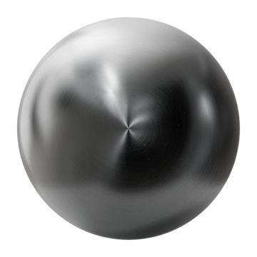 Radial Brushed Steel Metal PBR Texture - Sphere Swatch Preview | Superellipse