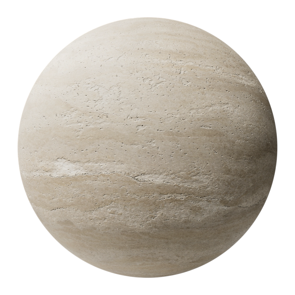 Rough Cut Travertine PBR Texture - Sphere Swatch Preview | Superellipse