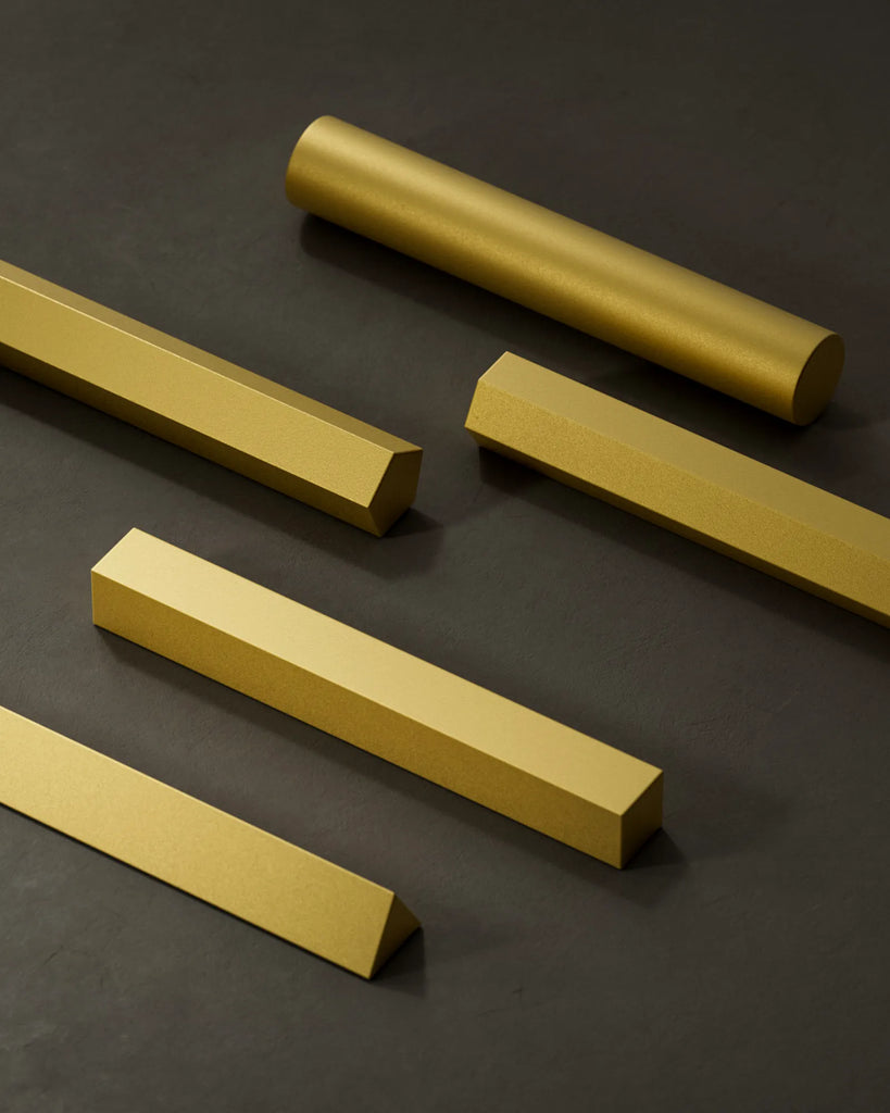 Sandblasted Matte Gold Metal PBR Texture - Example Scene Visualization | Superellipse