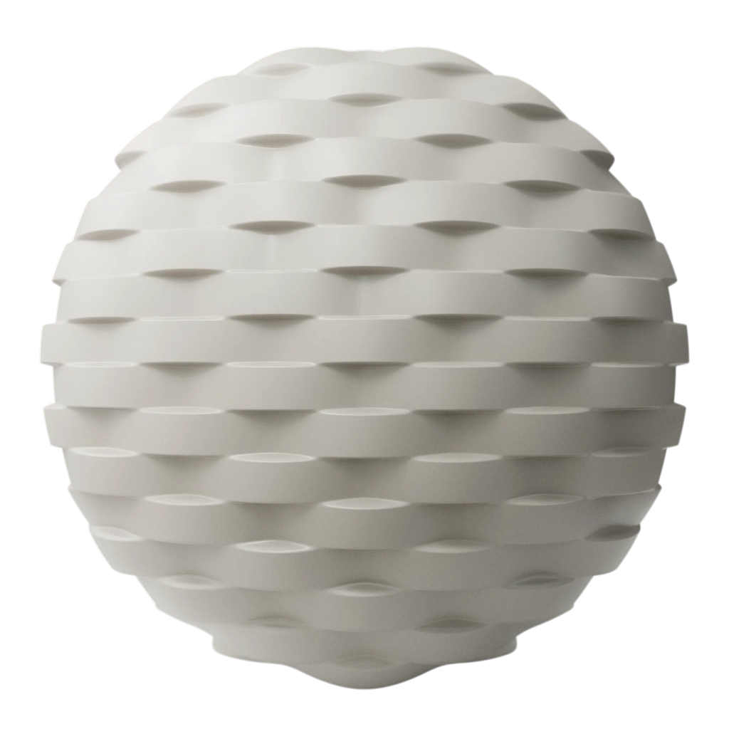Ripple Displace Textured Plastic PBR Texture - Sphere Swatch Preview | Superellipse