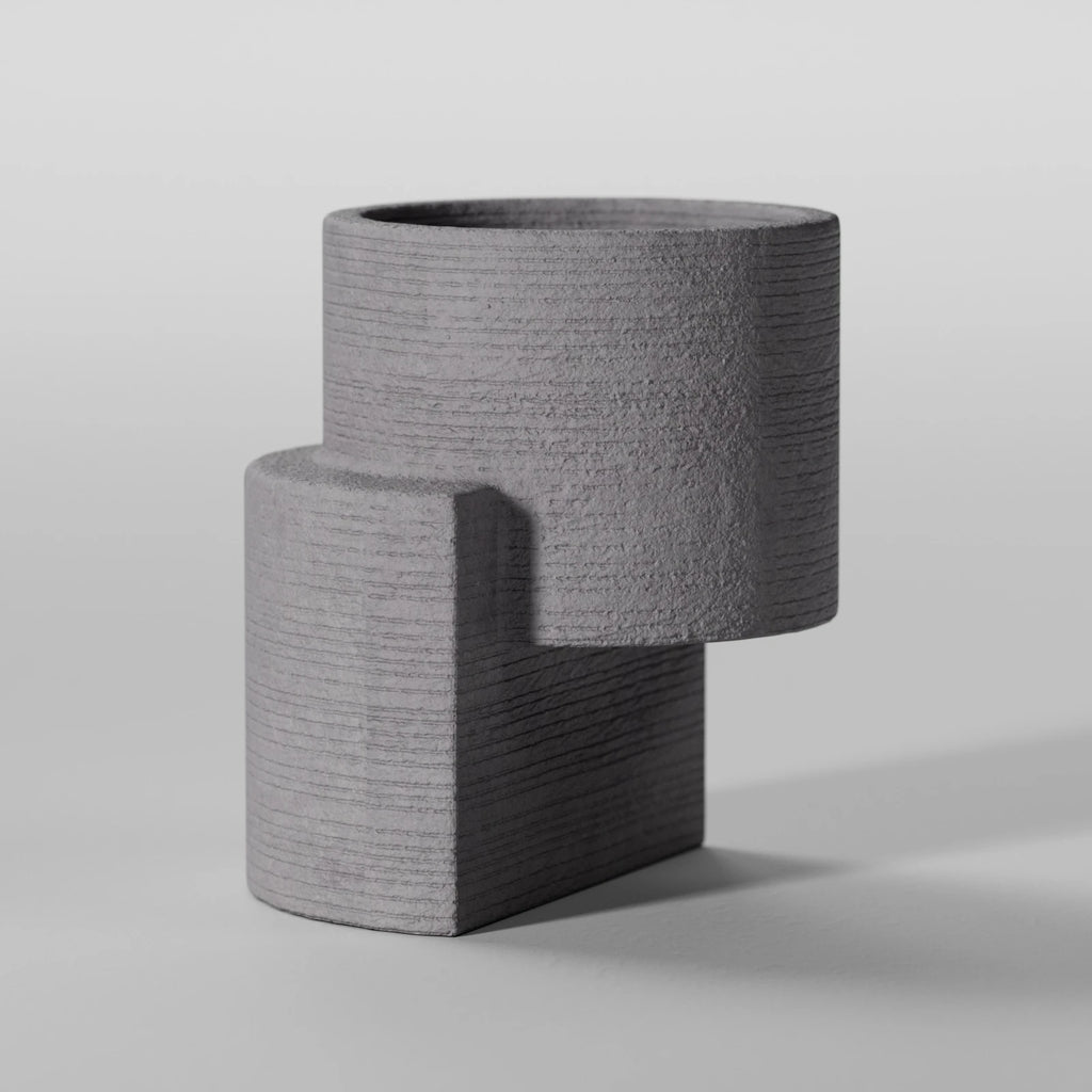 Straight Combed Poured Concrete PBR Texture - Example Scene Visualization | Superellipse