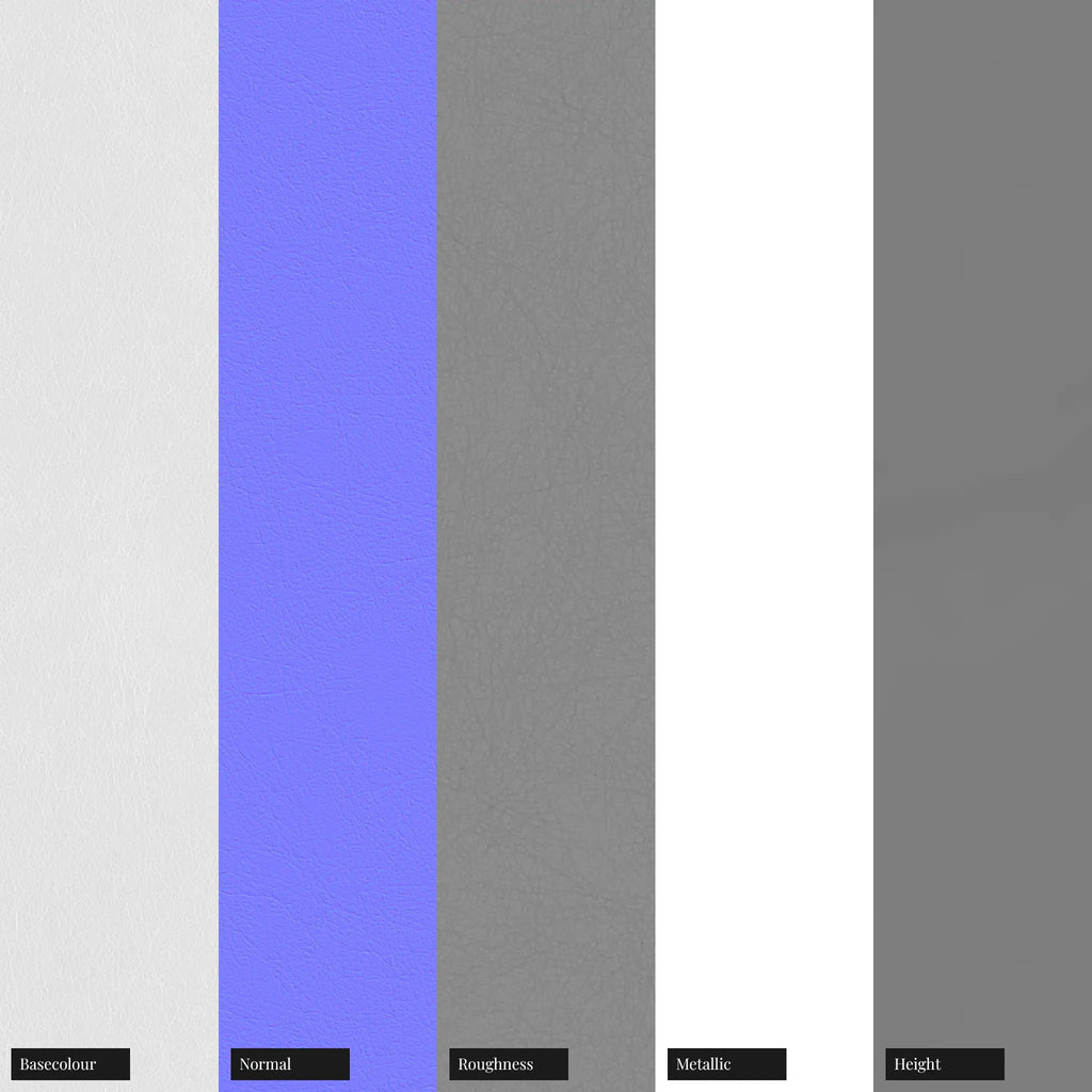 Silver Metallic Leather PBR Texture - Example Scene Visualization | Superellipse