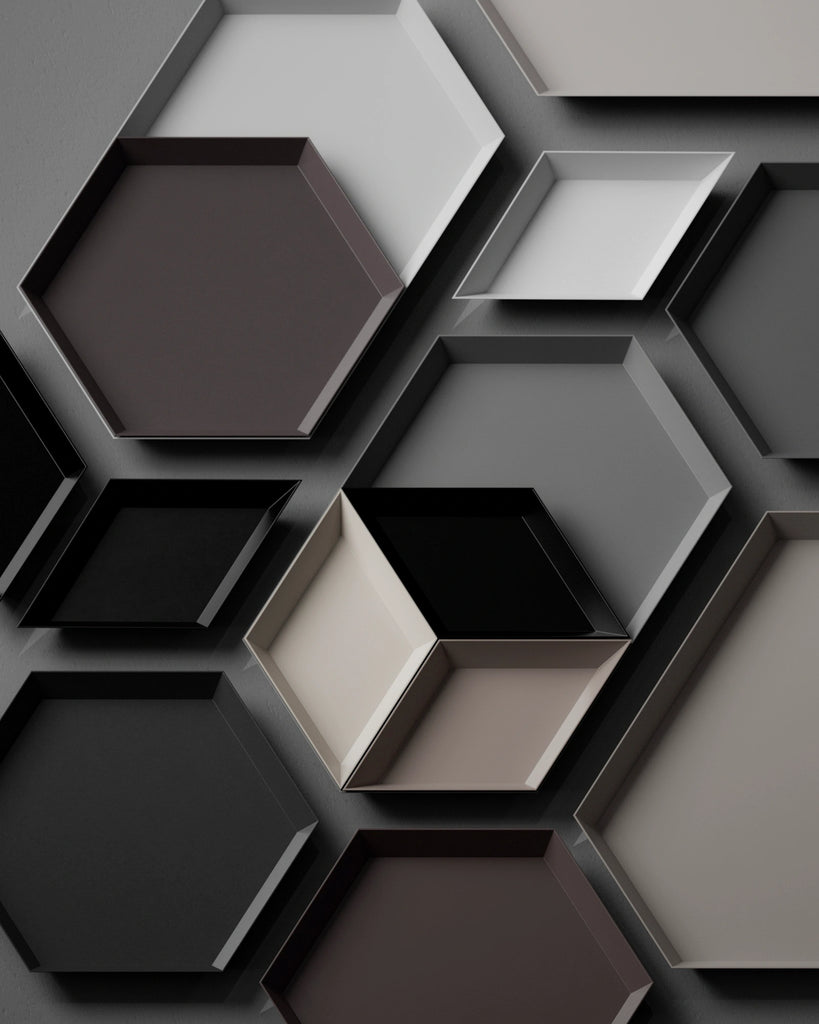 Graphite Black High Gloss Finish Plastic PBR Texture - Example Scene Visualization | Superellipse