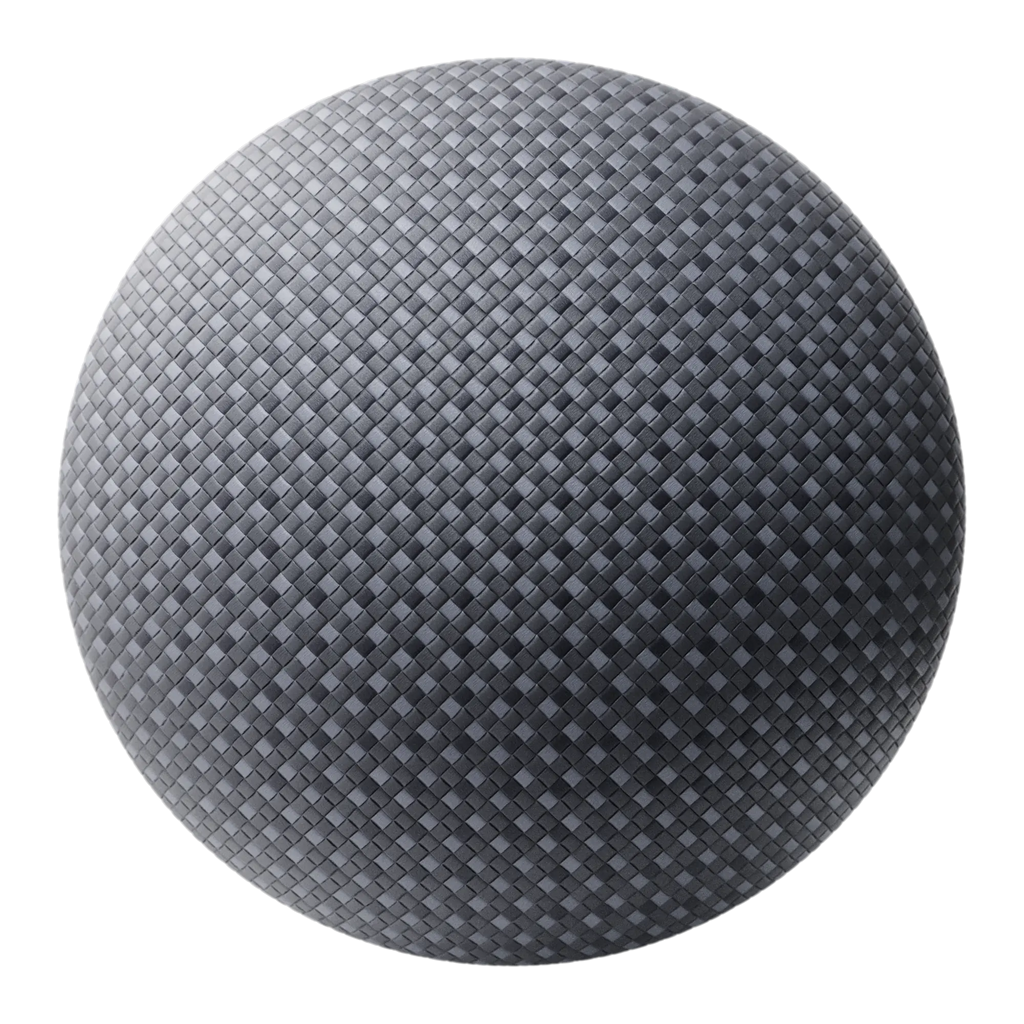 Midnight Nylon Fine Braided Cord PBR Texture - Sphere Swatch Preview | Superellipse